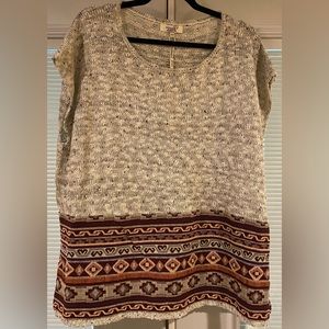 NWT Julia Aztec embroidered sweater. SZ Lg/XL